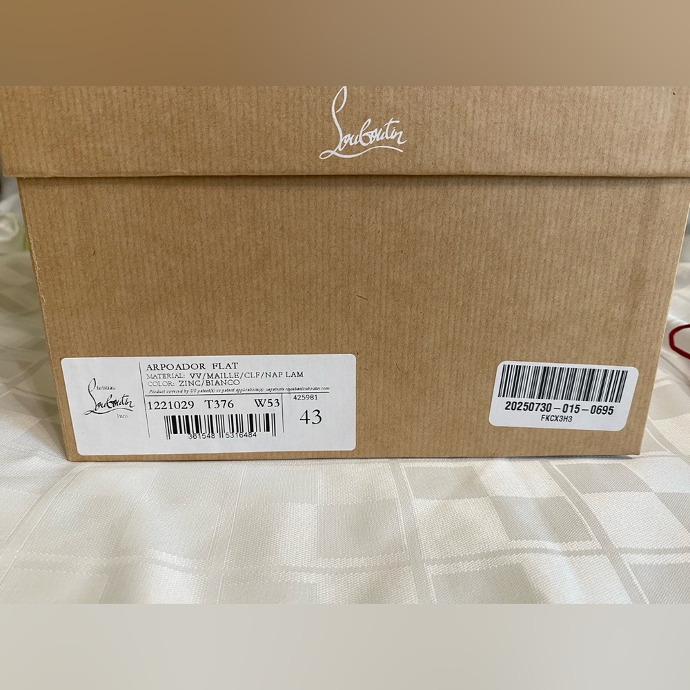 Christian Louboutin Arpoador Flat, Suede Sneakers, Blue/Wht, Men’s EU 43/US 10 - Picture 15 of 16